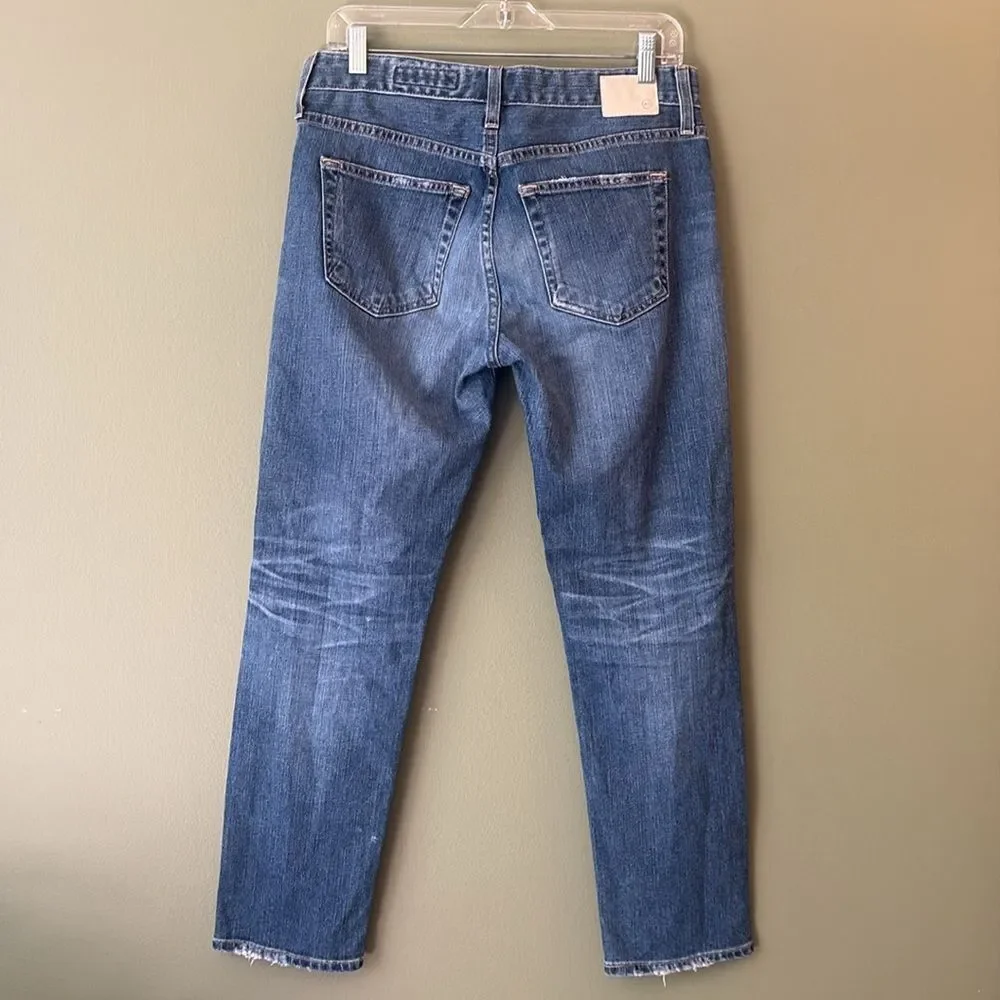 AG Adriano Goldschmied Distressed The Ex Boyfriend Slim Jeans Medium Wash Sz 26R